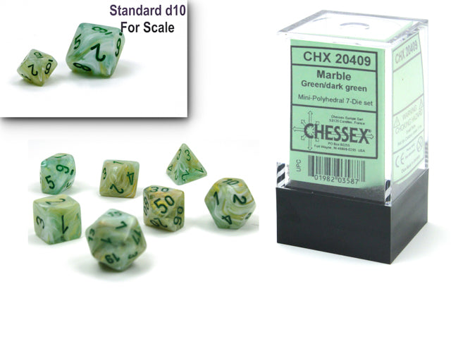 Chessex 7 Piece Mini Polyhedral Dice Set