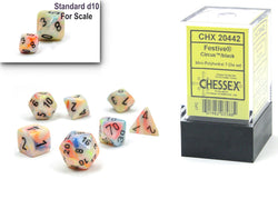 Chessex 7 Piece Mini Polyhedral Dice Set