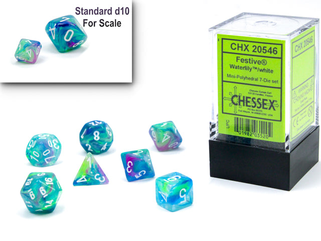 Chessex 7 Piece Mini Polyhedral Dice Set