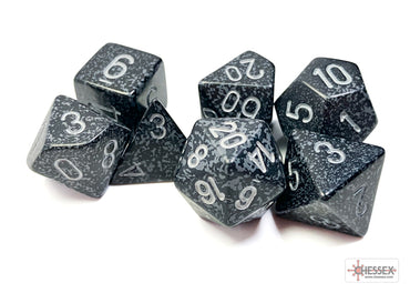 7 piece Speckled Dice - Ninja