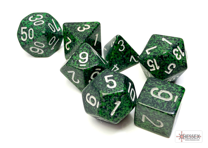 7 piece Speckled Dice - Recon