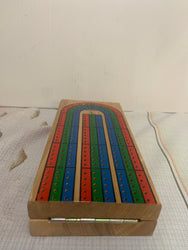 Folding Cribbage Board with 9 Pegs