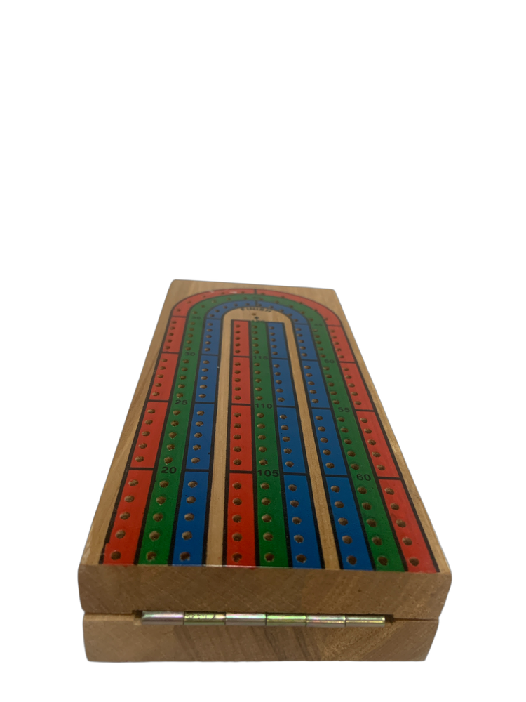 Folding Cribbage Board with 9 Pegs