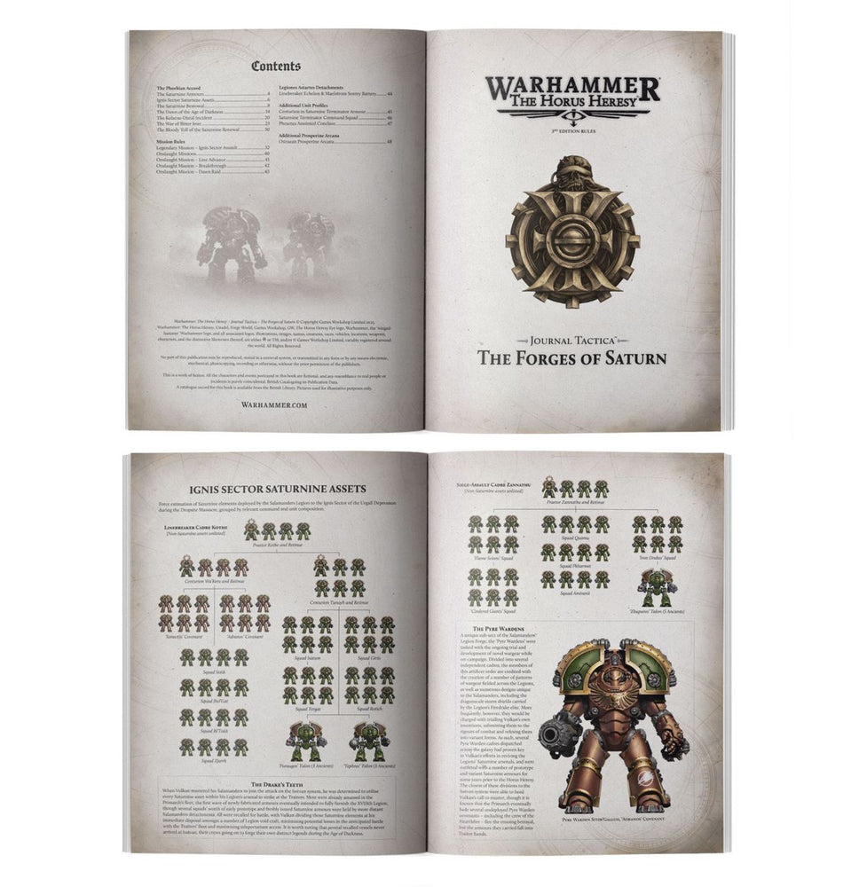 Horus Heresy - Journal Tactica - The Forges of Saturn