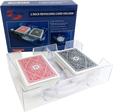 Two Deck Revolving Card Holder
