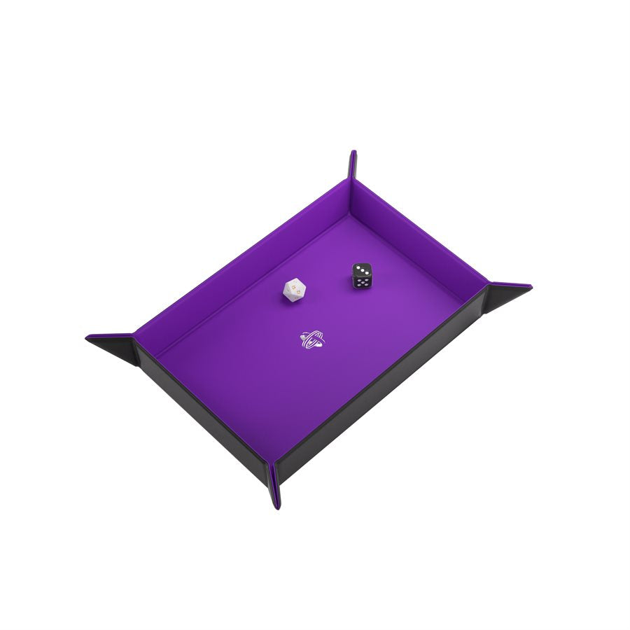 Magnetic Dice Tray: Rectangular Black/Purple