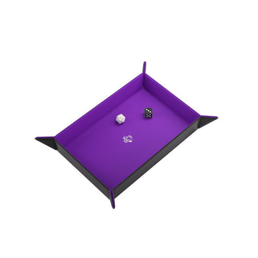 Magnetic Dice Tray: Rectangular Black/Purple