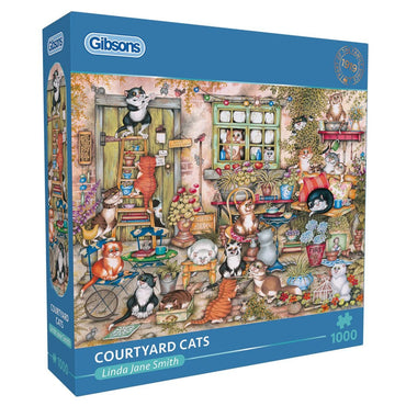 Puzzle - 1000 pcs - Courtyard Cats
