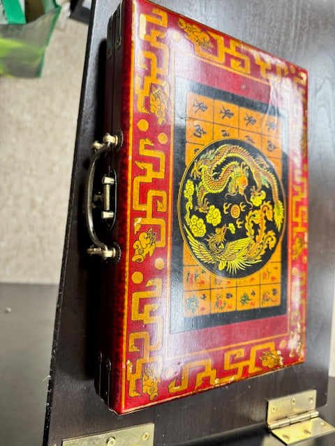 Mah Jongg - Red Case with Dragons