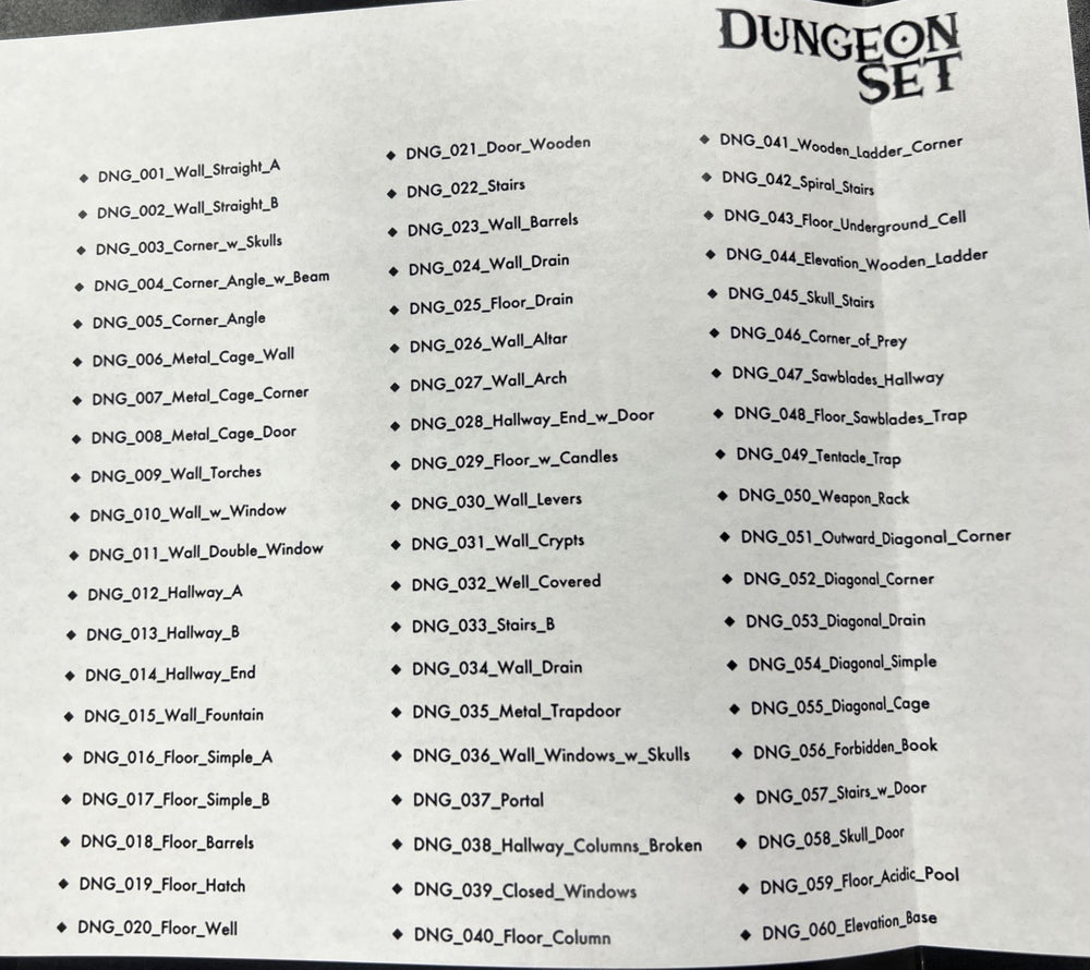 Dungeon - Modular Game Mat pieces