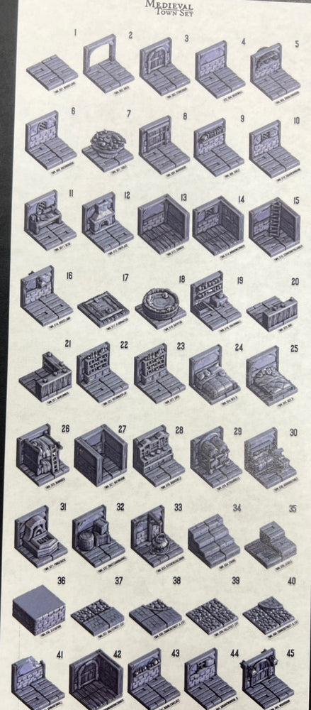 Medieval Town - Modular Tavern Tile Terrain Set
