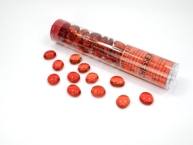 GLASS STONES ORANGE, QTY 40/5.5" TUBE