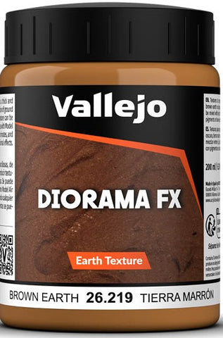 VALLEJO: DIORAMA EARTH TEXTURES BROWN EARTH 200ML