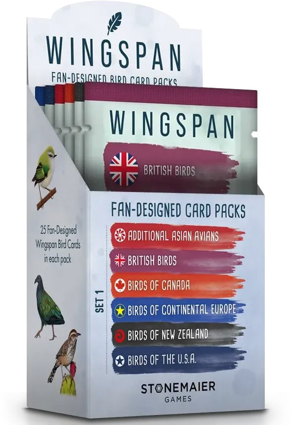 WINGSPAN FAN DESIGNED PACK SET 1 RETAILER DISPLAY