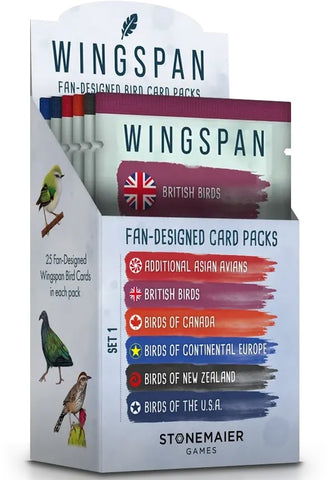 WINGSPAN FAN DESIGNED PACK SET 1 RETAILER DISPLAY