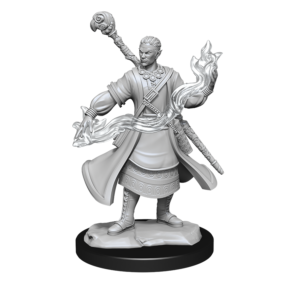 DND UNPAINTED MINIS WV14 HALF-ELF WIZARD MALE