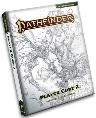 Pathfinder 2E Remaster Player Core 2 Sketch Cover