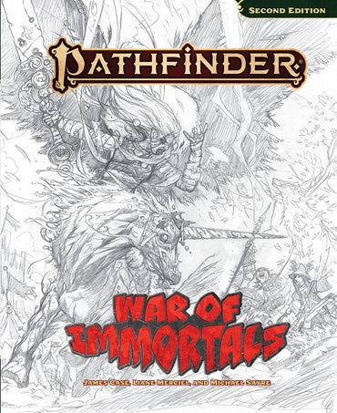 PATHFINDER 2E WAR OF IMMORTALS SKETCH COVER EDITION