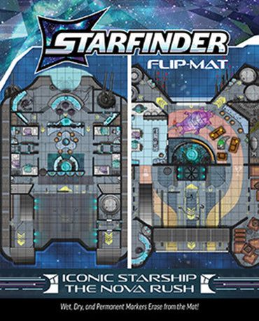 STARFINDER FLIP-MAT: ICONIC STARSHIP NOVA RUSH
