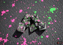 BRUSH 7-DIE SET POLYHEDRAL PAINTBALL/GREEN