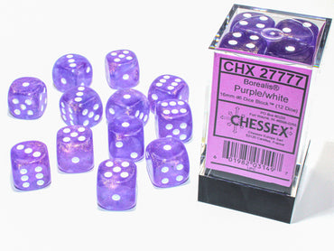 7 piece - BOREALIS 12D6 PURPLE/WHITE 16MM LUMINARY