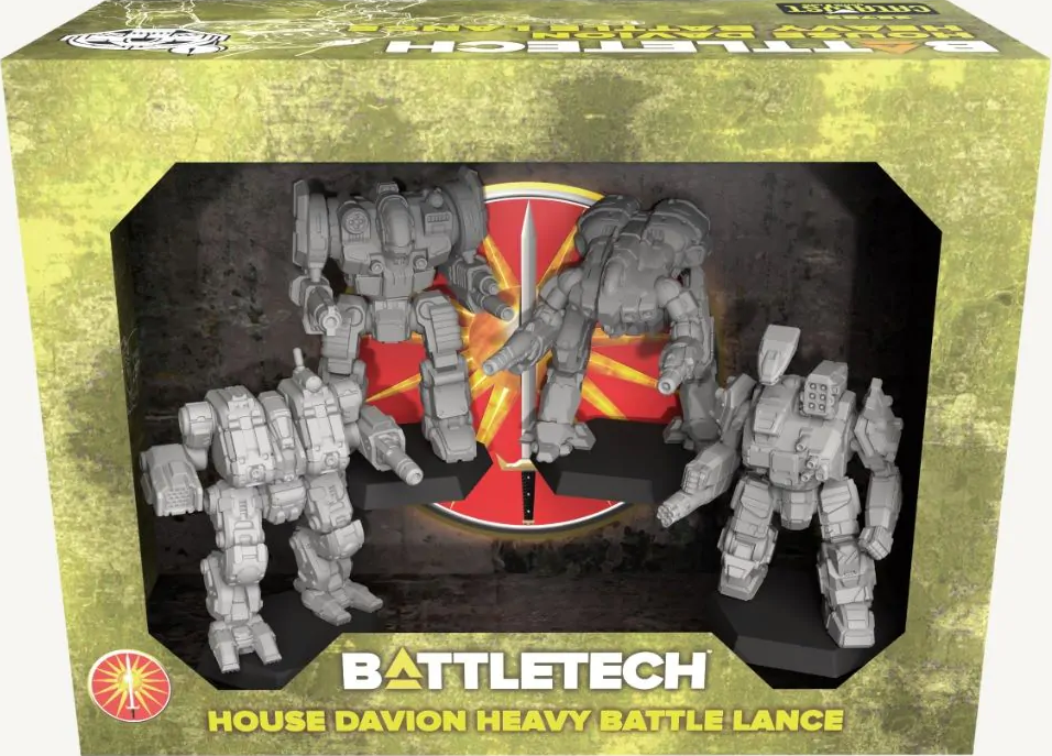 BATTLETECH HOUSE DAVION HEAVY BATTLE LANCE FORCEPACK