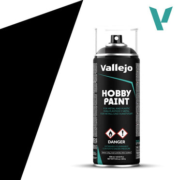 VALLEJO: AEROSOL BLACK PRIMER 400 ML