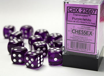 TRANSLUCENT 12D6 PURPLE/WHITE 16MM